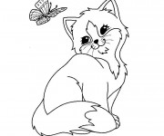 Coloriage et dessins gratuit Chaton Trop Mignon à imprimer