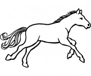 Coloriage Cheval Mignon au galop