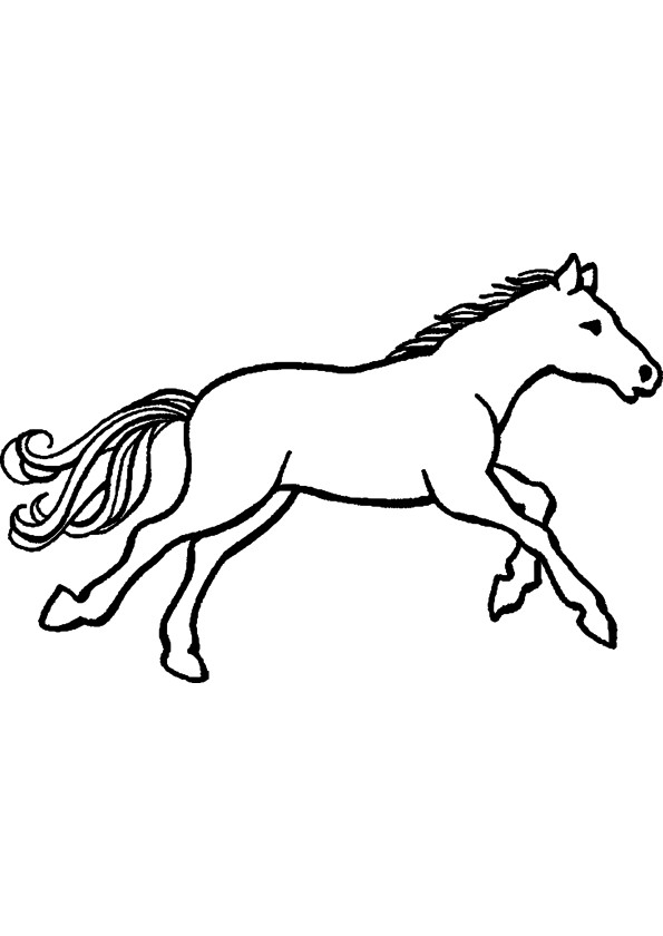 Coloriage Cheval Au Grand Galop Imprimer Sur Coloriages Avec