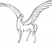 Coloriage Cheval volant Mignon