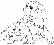 Coloriage Des Chien Trop Mignon stylisé