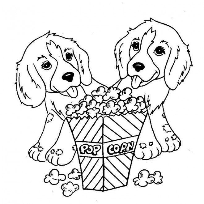 Coloriage Des Chiens Trop Mignons Et Le Pop Corn Dessin Gratuit A Imprimer Coloriage Des Chiens Trop Mignons Et Le Pop Corn Dessin Gratuit A Imprimer