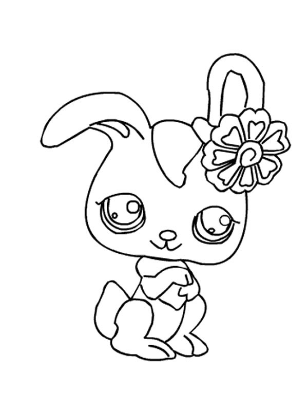 Coloriage Lapin Trop Mignon Kawaii dessin gratuit à imprimer