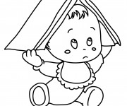 Coloriage Un Bébé Trop Mignon