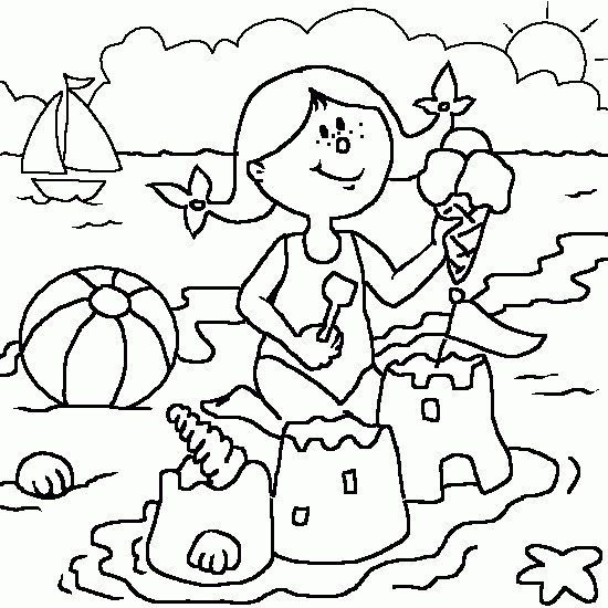 Coloriage Sur Les Vacances D Ete