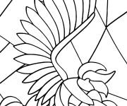 Coloriage Ange de la douleur en vitrail