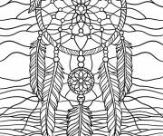 Coloriage Boho &agrave; motif en vitrail