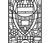 Coloriage Couronne en vitrail