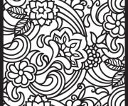 Coloriage D&eacute;coration vitrail ajour&eacute;e