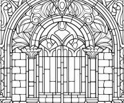 Coloriage Design en vitrail