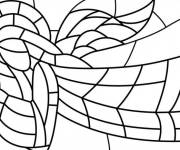 Coloriage Forme en vitrail adulte