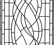 Coloriage Forme vitrail facile