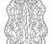 Coloriage M&eacute;duse en vitrail