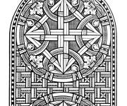 Coloriage Vitrail clo&icirc;tre de Heiligenkreuz