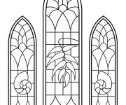 Coloriage Vitrail de mariage