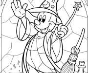 Coloriage Vitrail de Mickey Mouse