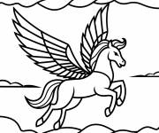 Coloriage Vitrail de P&eacute;gase