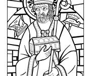 Coloriage Vitrail de Saint &Eacute;loi