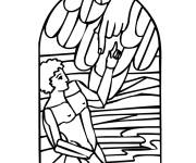 Coloriage et dessins gratuit Vitrail en illustration ps à imprimer