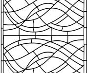 Coloriage Vitrail en lybernithe