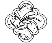 Coloriage Vitrail ferm&eacute;