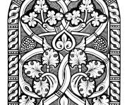Coloriage Vitrail zentangle