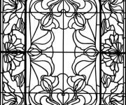 Coloriage Vitraux luxueux pour adulte