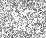 Coloriage Affiche OMY avec plusieurs parties