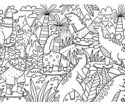 Coloriage Dinosaures g&eacute;ants Xxl de dessin anim&eacute;