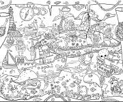 Coloriage Fond marin Xxl
