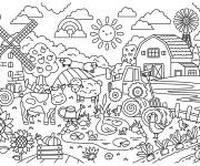 Coloriage La ferme Xxl