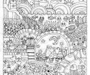 Coloriage Paysage grand format Xxl