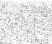 Coloriage Paysage Xxl en ligne