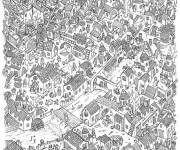 Coloriage Ville OMY poster
