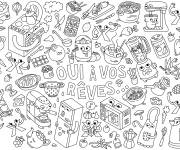 Coloriage Xxl aliments omy