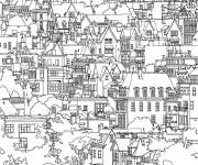 Coloriage et dessins gratuit Xxl appartements de la ville à imprimer
