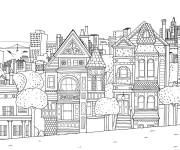 Coloriage et dessins gratuit Xxl appartements en Am&eacute;rique à imprimer