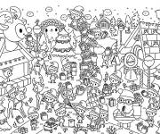 Coloriage XXL de no&euml;l