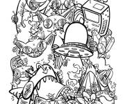 Coloriage Xxl grand format gratuit