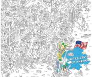 Coloriage Xxl Los Angels des &eacute;tats unis