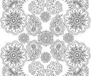 Coloriage Xxl mandala en fleurs