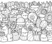Coloriage Xxl omy plantes
