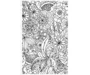Coloriage et dessins gratuit Xxl paysage fleuri à imprimer