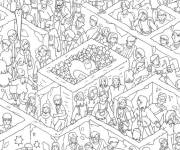 Coloriage Xxl saint valentin en plusieurs parties