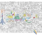 Coloriage Xxl ville de Paris en couleurs