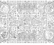 Coloriage Xxl zoo avec une vari&eacute;t&eacute; des animaux