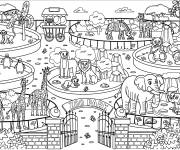 Coloriage Zoo et animaux Xxl