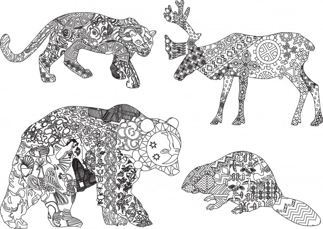 Coloriage Animaux Sauvages Mandala Dessin Gratuit à Imprimer