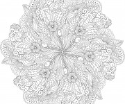 Coloriage et dessins gratuit Fleurs Anti-Stress à imprimer
