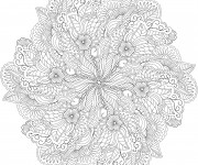 Coloriage et dessins gratuit Fleurs Anti-Stress à imprimer